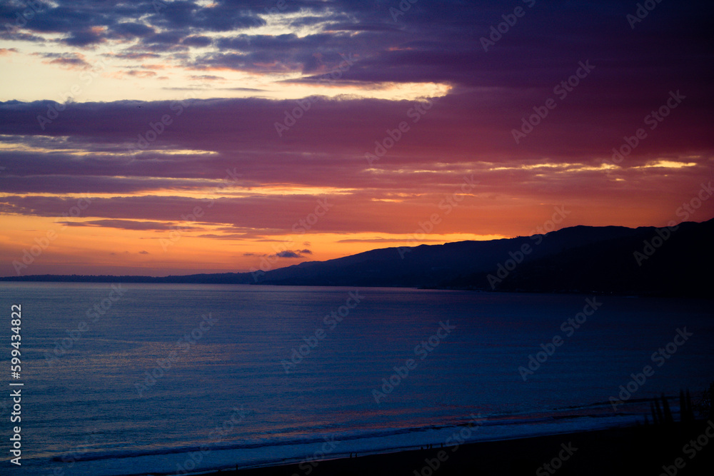 sunset over the Santa Monica Bay