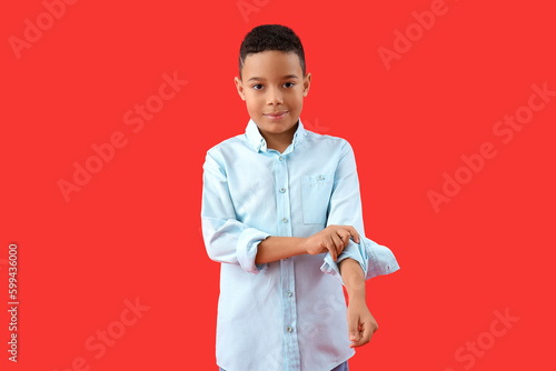 Little African-American boy...