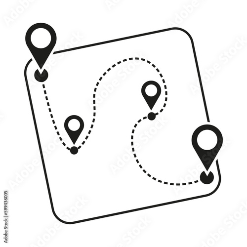 pin path icon. Design element. Vector illustration. stock image.