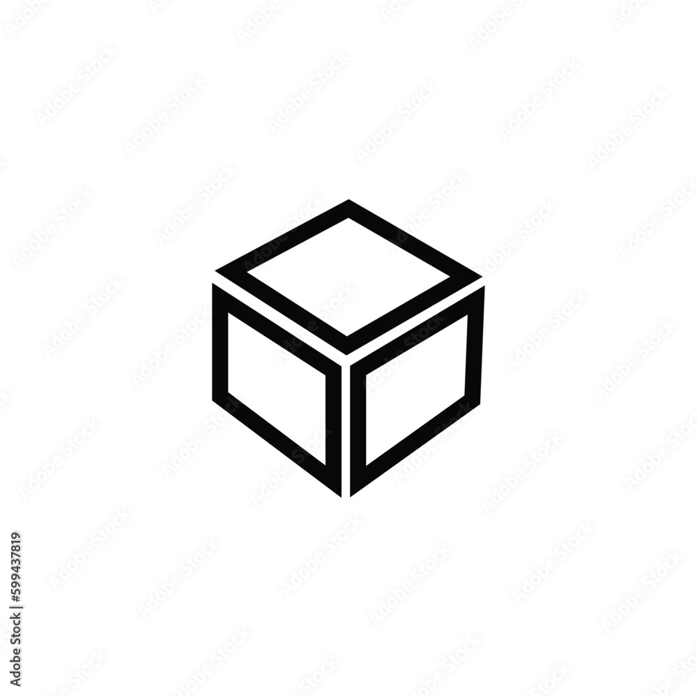 cube icon vector illustration on white background cube icon vector illustration on white background