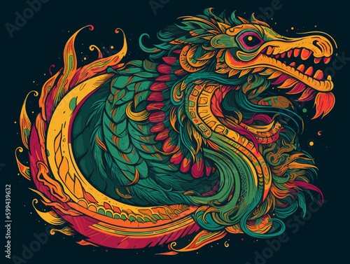 Quetzalcoatl, the mythical Aztec deity