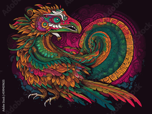 Quetzalcoatl, the mythical Aztec deity