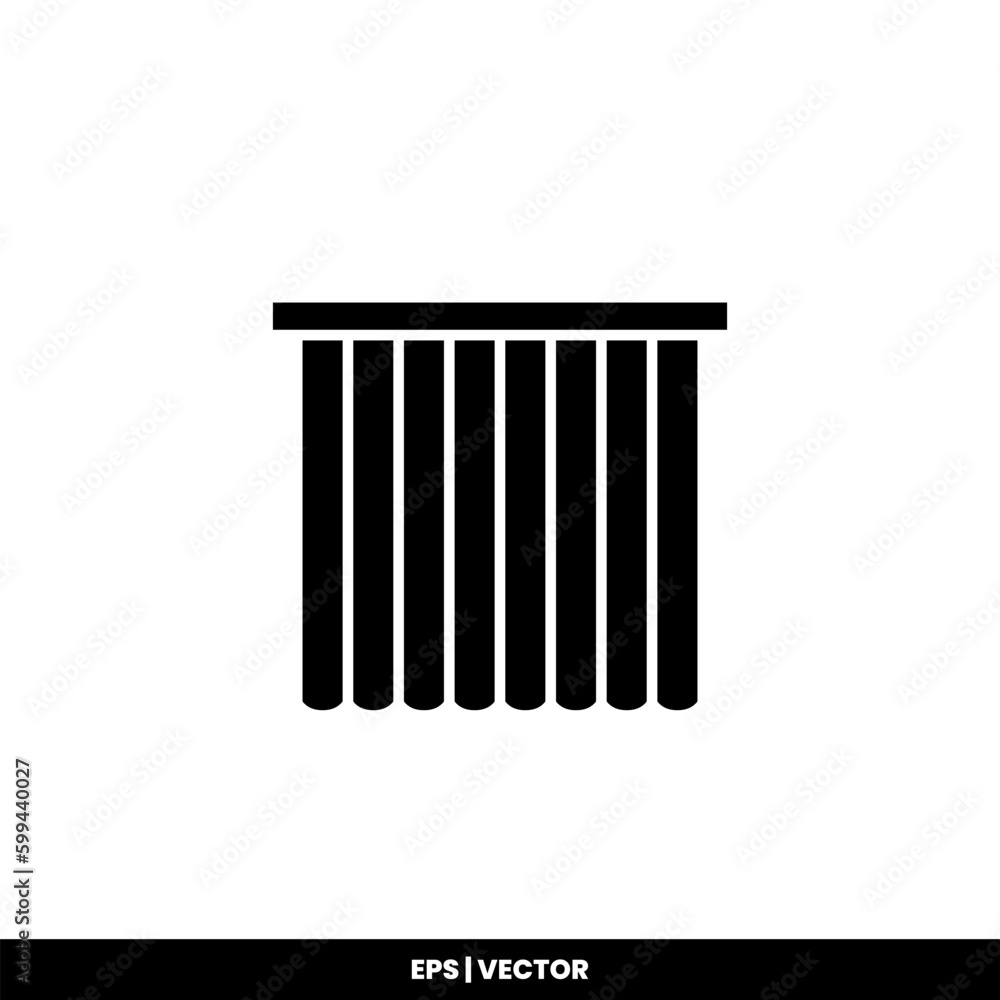 Curtain icon vector illustration logo template for many purpose. Isolated on white background. Curtain icon vector illustration logo template for many purpose. Isolated on white background.