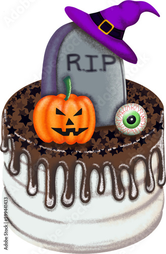 halloween pumpkin theme cake