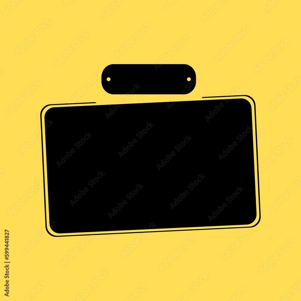 Quote frame template in yellow background Quote frame template in yellow background