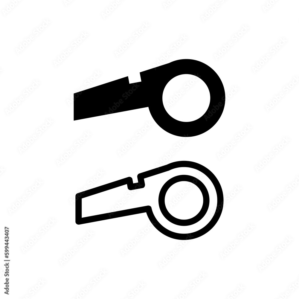 Whistle icon in trendy outline style design. Vector graphic illustration on white background..eps Whistle icon in trendy outline style design. Vector graphic illustration on white background..eps