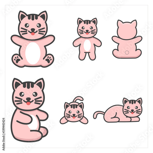 cute cat animal vector design