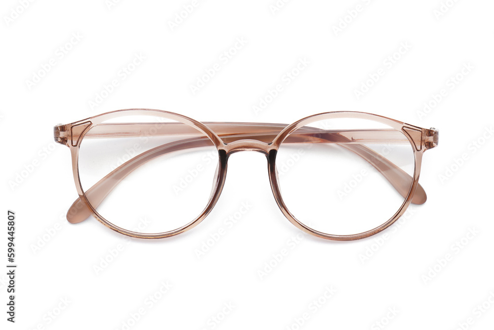 Fototapeta premium Stylish eyeglasses isolated on white background