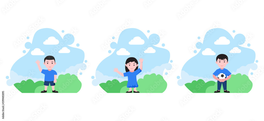 Flat Bundle Children's Day Design Illustration Flat Bundle Children's Day Design Illustration