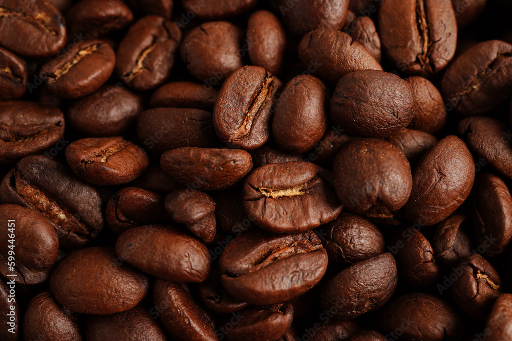 Naklejka premium Coffee bean for drink in morning, nature food.