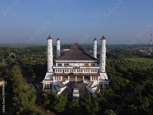 Purwakarta, 05 May 2023 - aerial photo of the mosque 