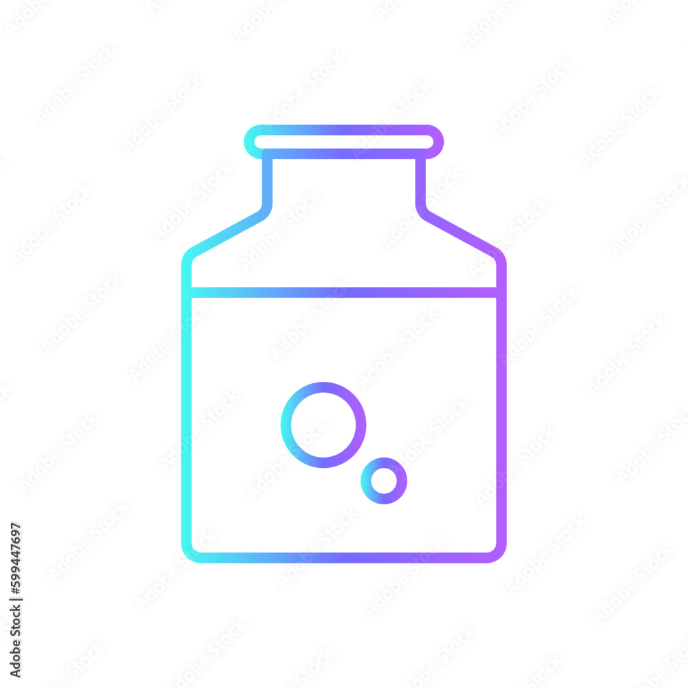 Gas Jar Science icon with blue duotone style. bottle, equipment, glass, chemical, experiment, liquid, laboratory. Vector illustration Gas Jar Science icon with blue duotone style. bottle, equipment, glass, chemical, experiment, liquid, laboratory. Vector illustration
