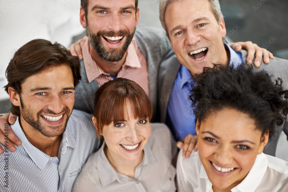 Fototapeta premium We like to keep work positive. Portrait of a group of positive-looking office professionals.