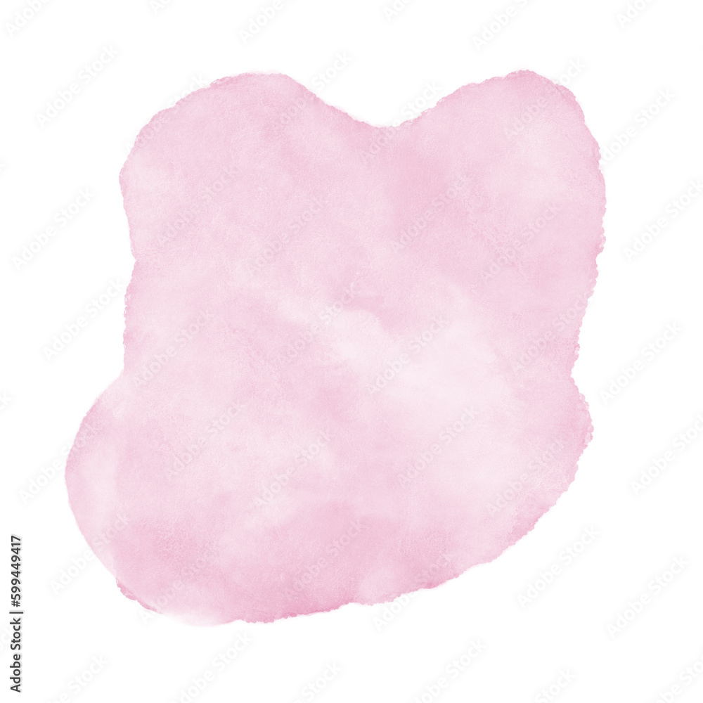 Pastel Pink Watercolor Abstract Shapes