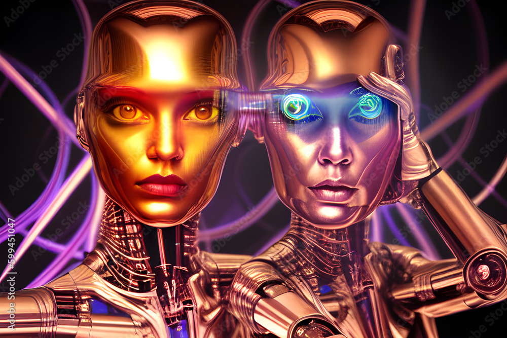 ai-generated, illustration of a cyborg robot ai-generated, illustration of a cyborg robot
