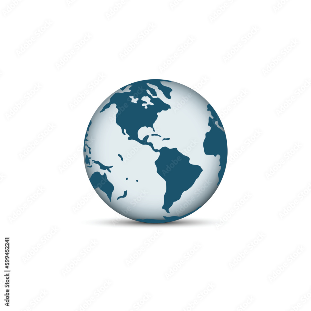 Earth globe icons. earth hemispheres with continents. vector world map set. Earth globe icons. earth hemispheres with continents. vector world map set.
