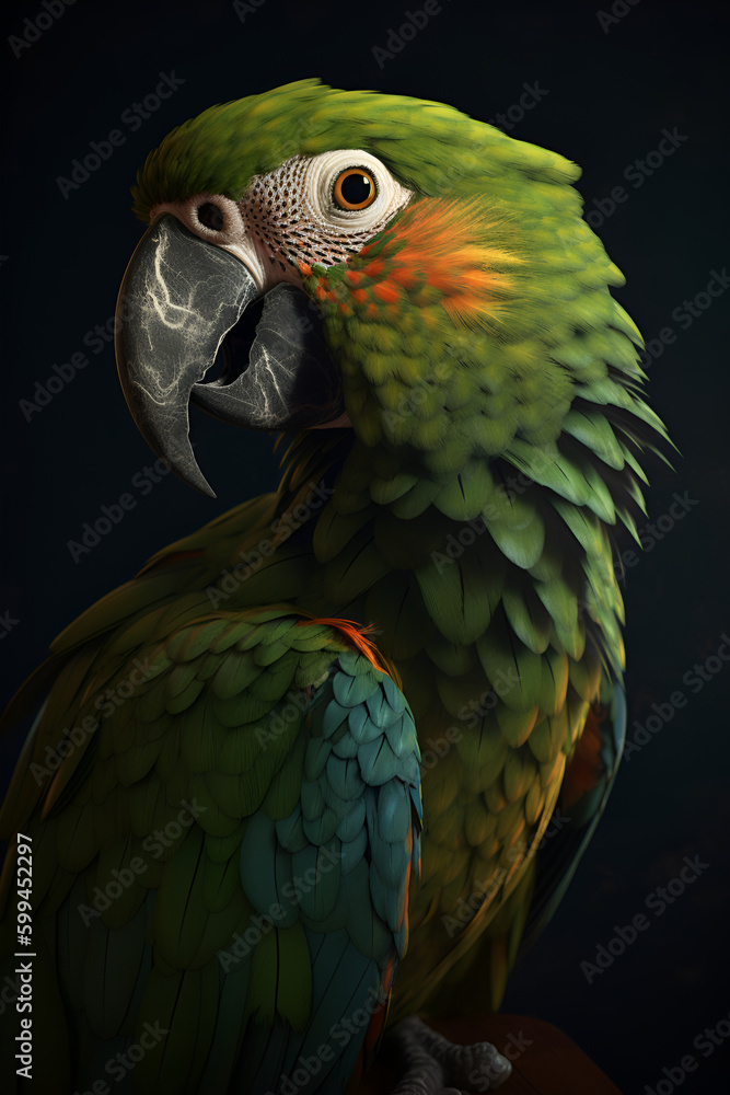 Fototapeta premium parrot art. generative ai