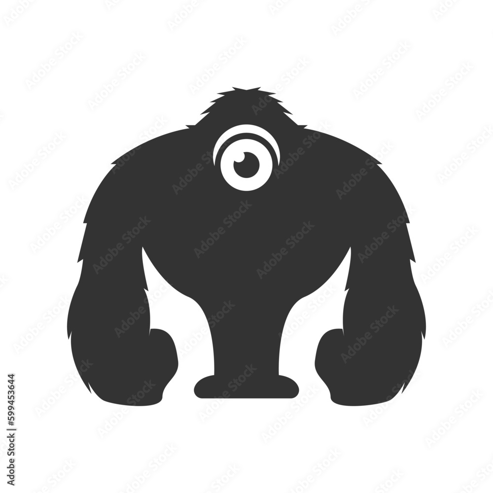 Monster icon logo design Monster icon logo design