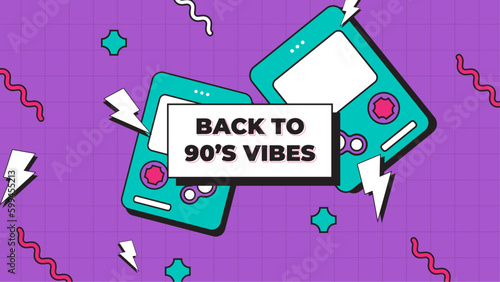 Vector linear vintage 90 colorful colourful vaporwave background
