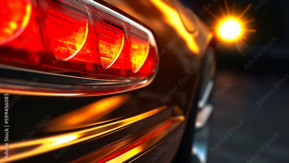 Captivating focus on the car's lighting features Captivating focus on the car's lighting features