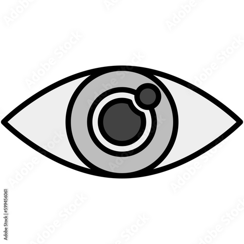Eye Ball Icon. Eye Care Health Symbol. Line Filled Icon Vector Stock