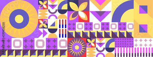 Vector flat geometric background mozaik colorful colourful