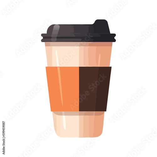 Hot caffeine in disposable cup
