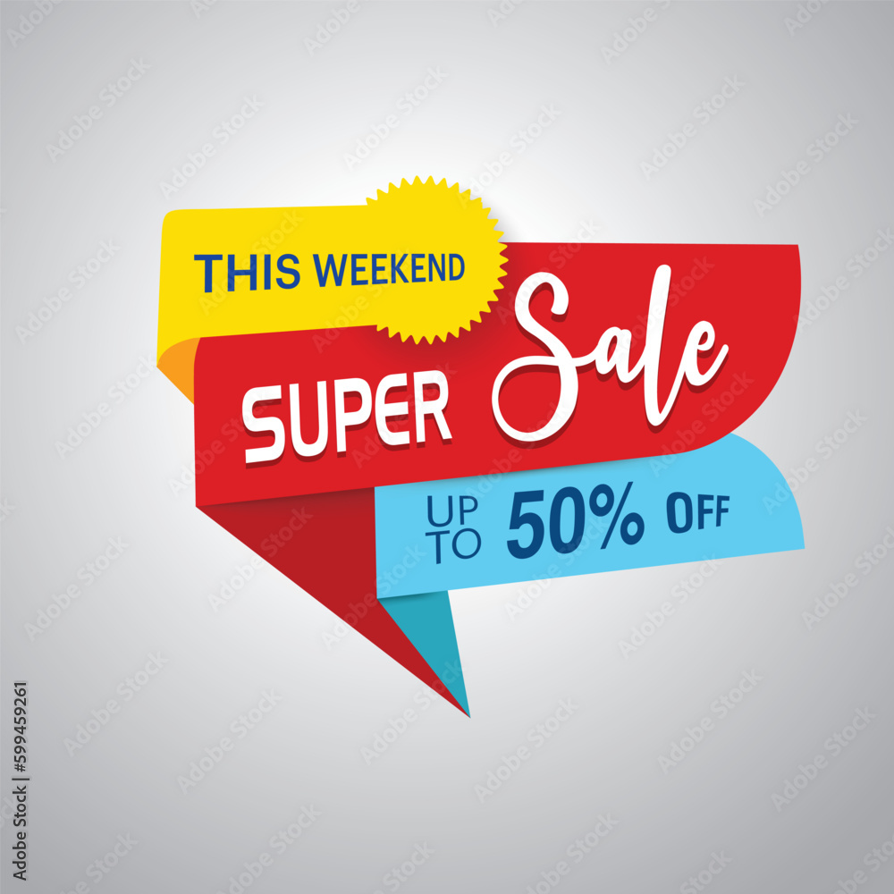 Super sale banner, 50% off, special offer. Website sticker on a gray abstract background. original web page design. Super sale banner, 50% off, special offer. Website sticker on a gray abstract background. original web page design.