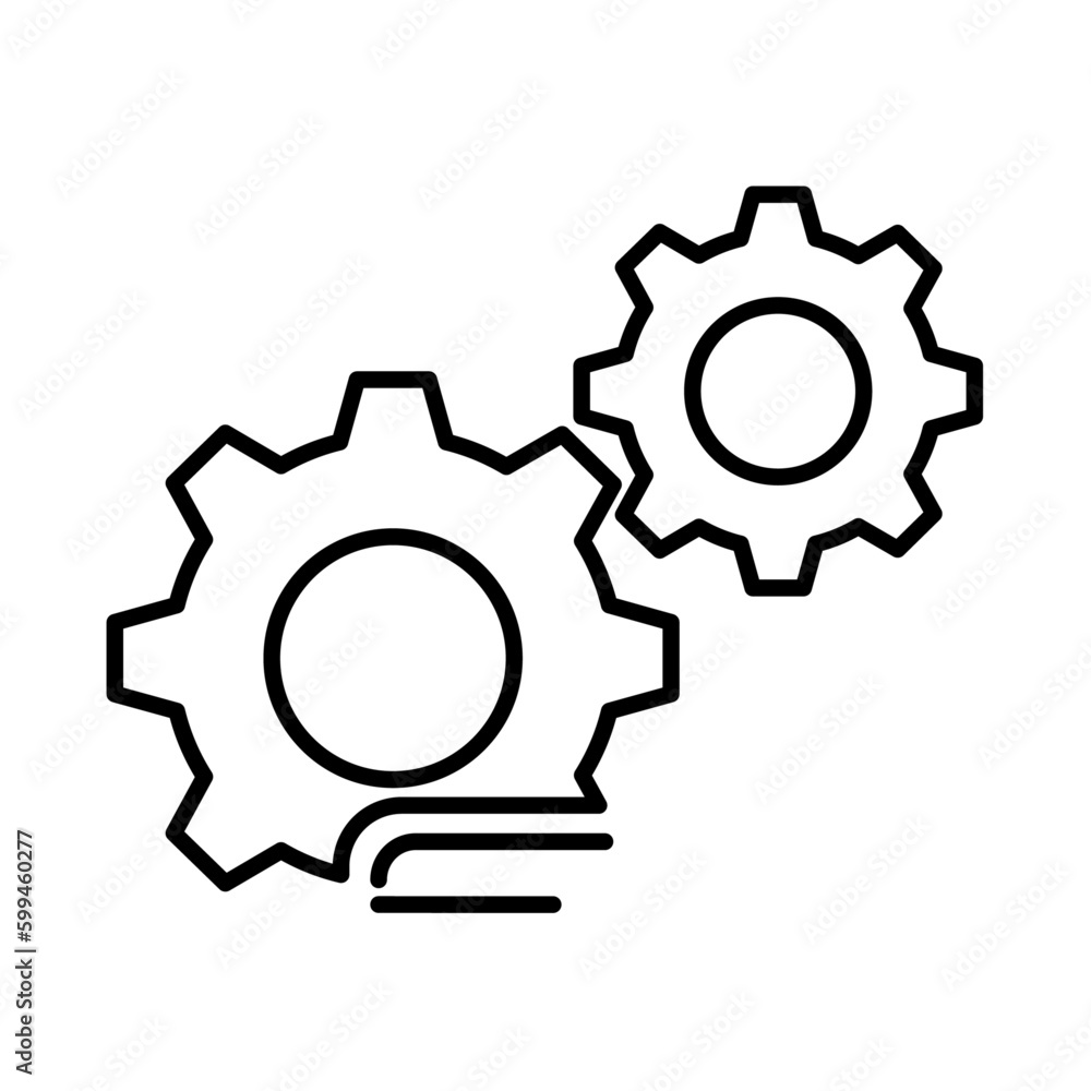 Development business icon with black outline style. idea, technology, process, sign, outline, design, web. Vector Illustration