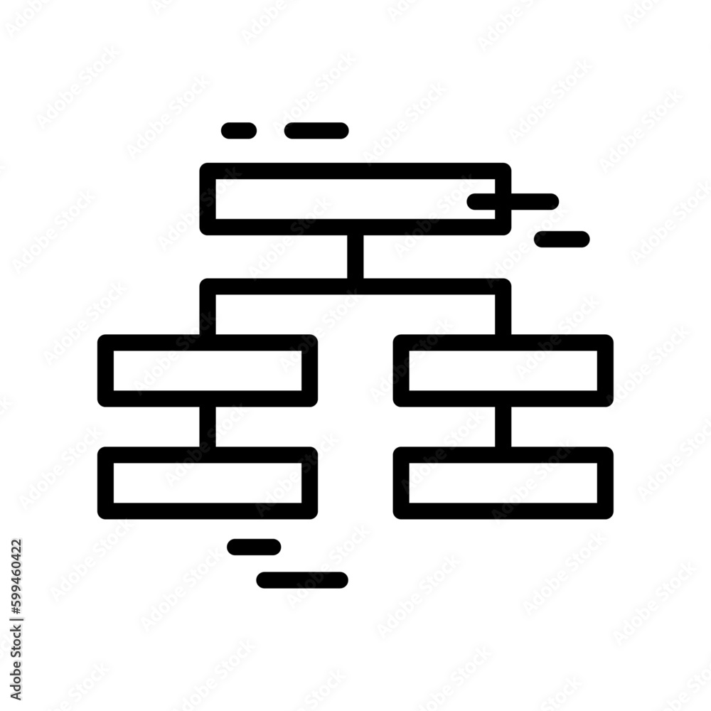 Structure business icon with black outline style. set, web, team, people, group, network. Vector Illustration Structure business icon with black outline style. set, web, team, people, group, network. Vector Illustration