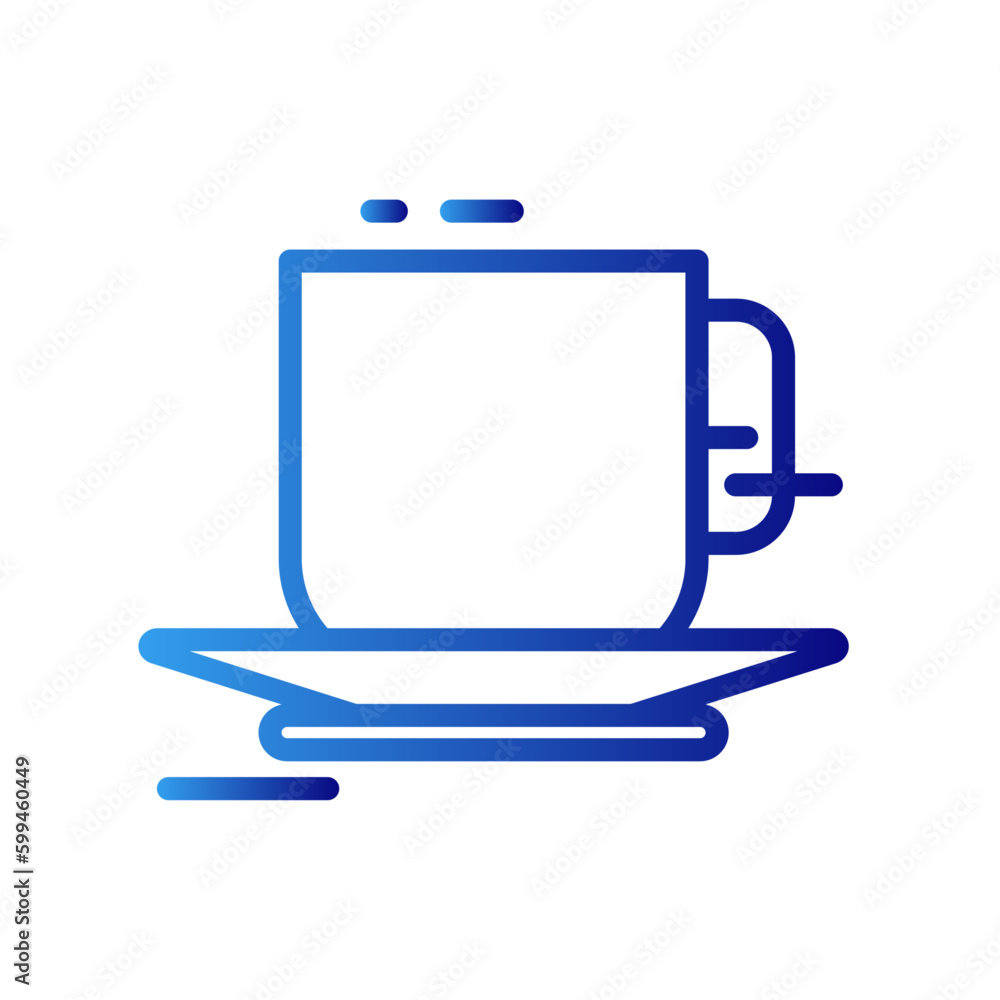 Coffee business icon with blue gradient outline style. beverage, cafe, cappuccino, morning, breakfast, break, caffeine. Vector Illustration Coffee business icon with blue gradient outline style. beverage, cafe, cappuccino, morning, breakfast, break, caffeine. Vector Illustration