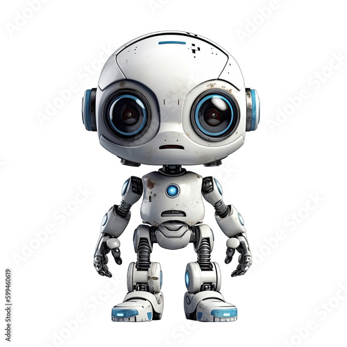 3D rendering of a little robot © LUPACO PNG