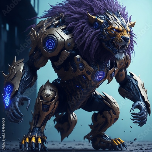 cyborg lion photo