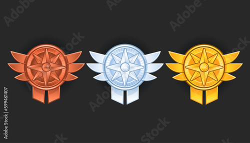 cute colorful game logo badge template