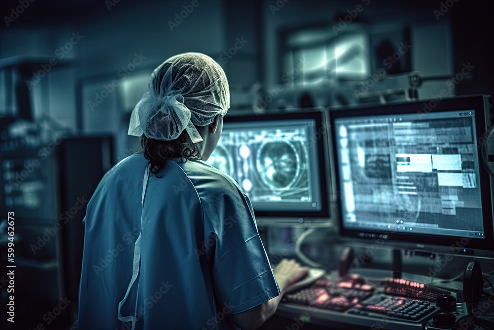 Carrying out a description of the radiographs of a patient with COPD