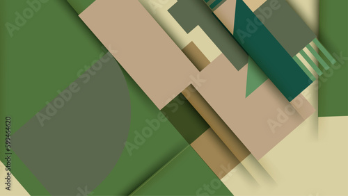 Paper style abstract geometry background in earth tone
