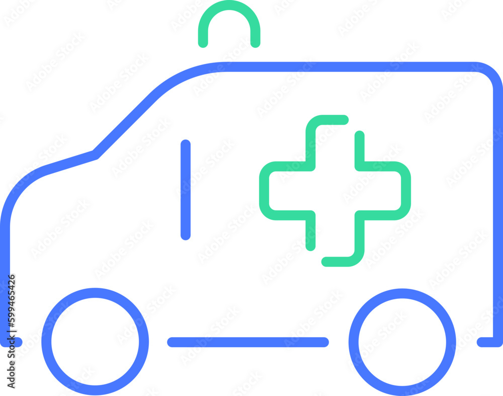 Obraz premium Ambulance line icon
