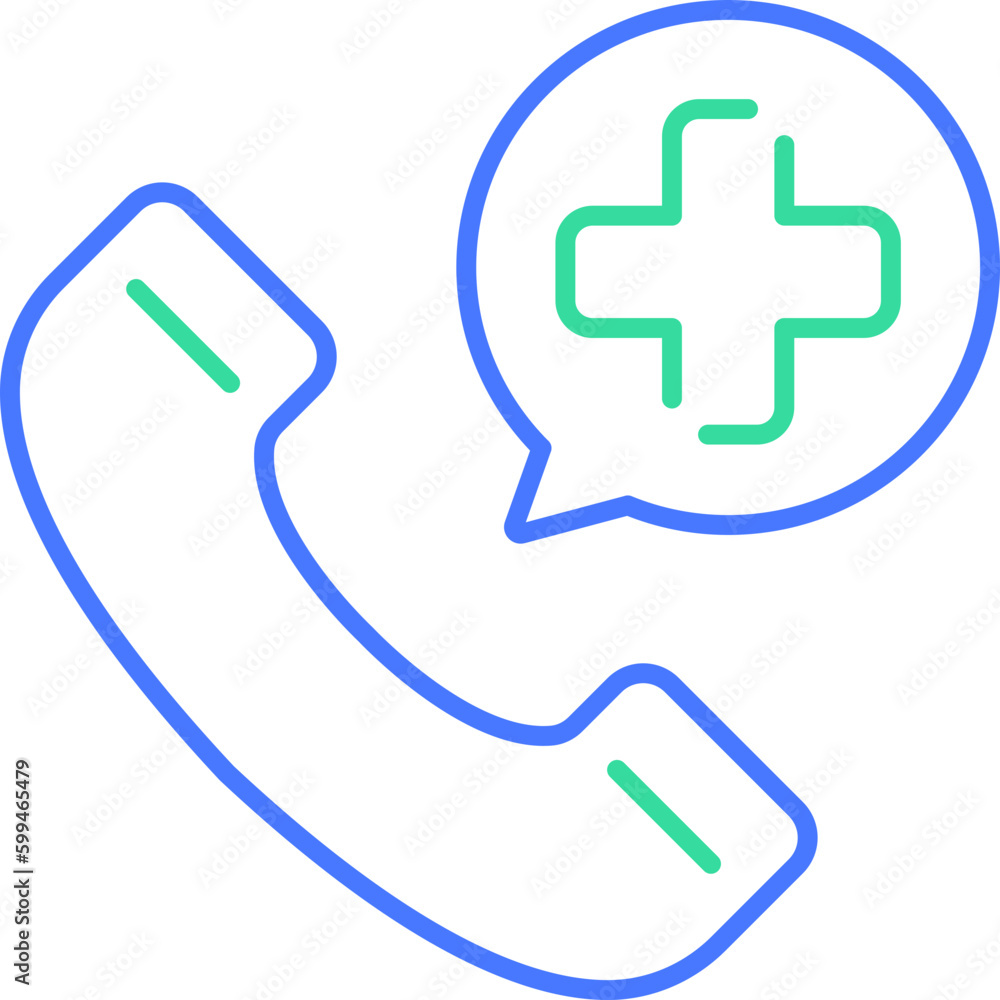 Emergency call line icon