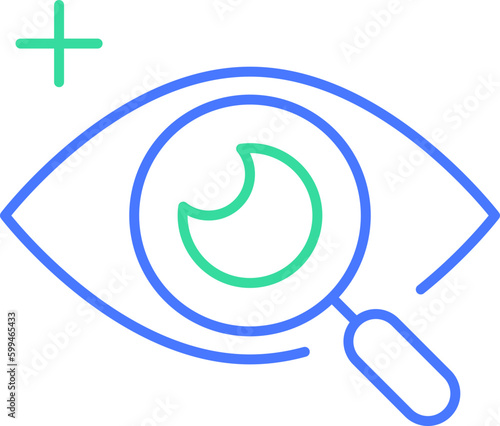 Eye test line icon