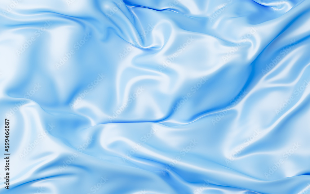 Abstract blue fabric silk texture background, 3d rendering. Abstract blue fabric silk texture background, 3d rendering.