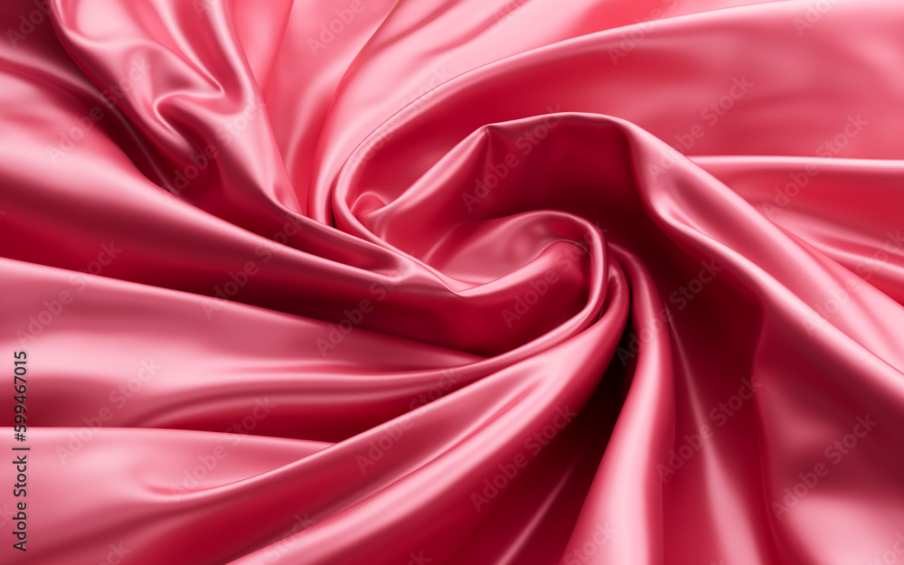 Obraz premium Abstract magenta fabric silk texture background, 3d rendering.