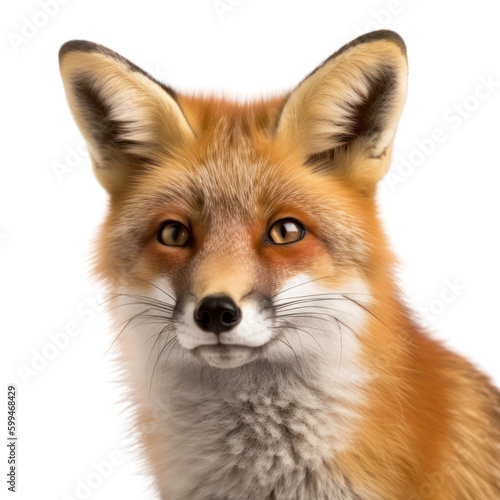 Fox isolated on white, transparent background, PNG, generative ai © Rawf8