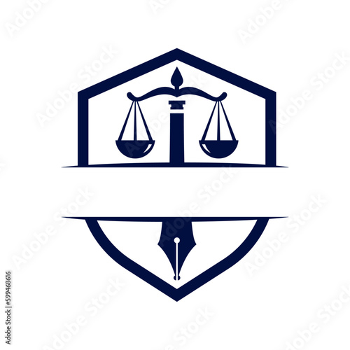 Lawrence lawyer logo design.