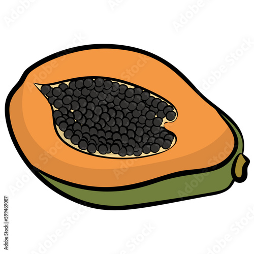 Healthy papaya fruit icon 
