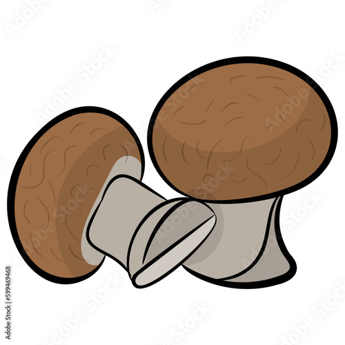 A fleshy cultivation used in diet, a mushroom icon