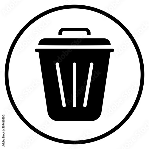 trash glyph icon photo