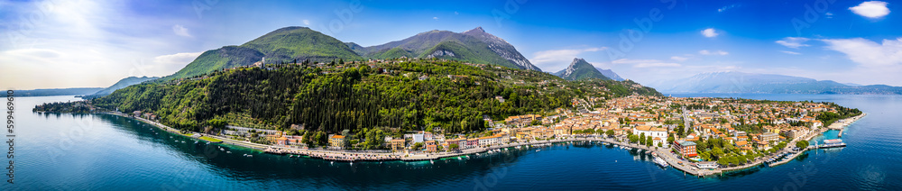 Town Maderno at the lago di garda