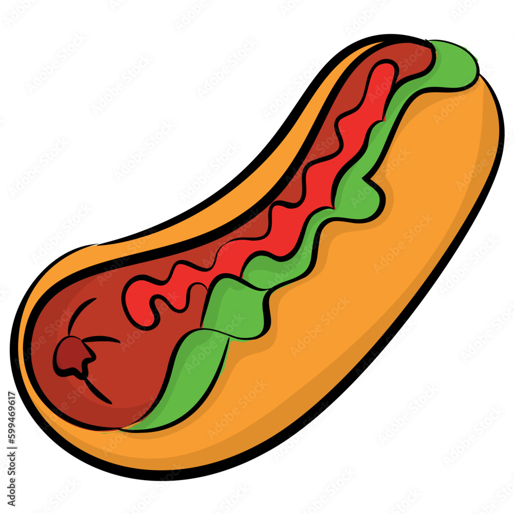 Hand drawn icon of tortilla rolls with filling Hand drawn icon of tortilla rolls with filling