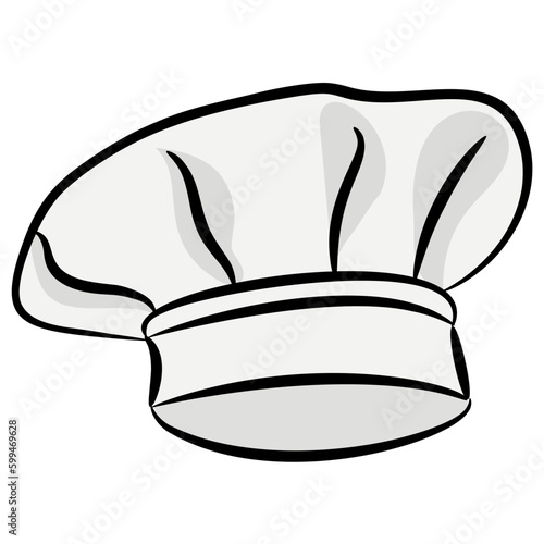 Chef cap drawn icon 