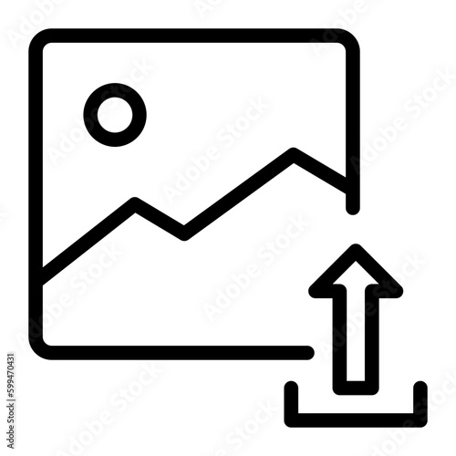 upload line icon